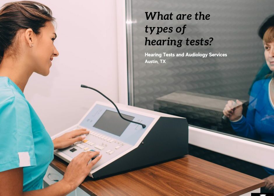 woman conducting hearing test